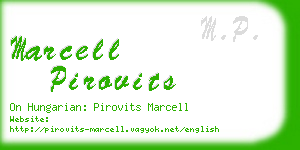 marcell pirovits business card